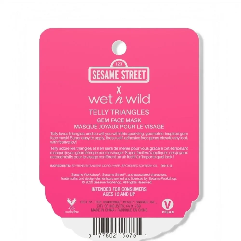 Wet-N-Wild X Sesame Street Telly Triangles Gem Face Mask